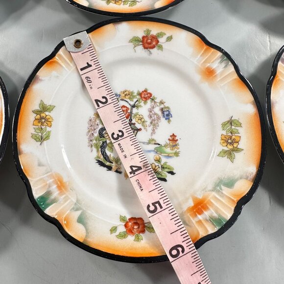 Lusterware Plates Japanese Garden German Bread Butter Dessert Plate Hand Painted - Picture 3 of 16